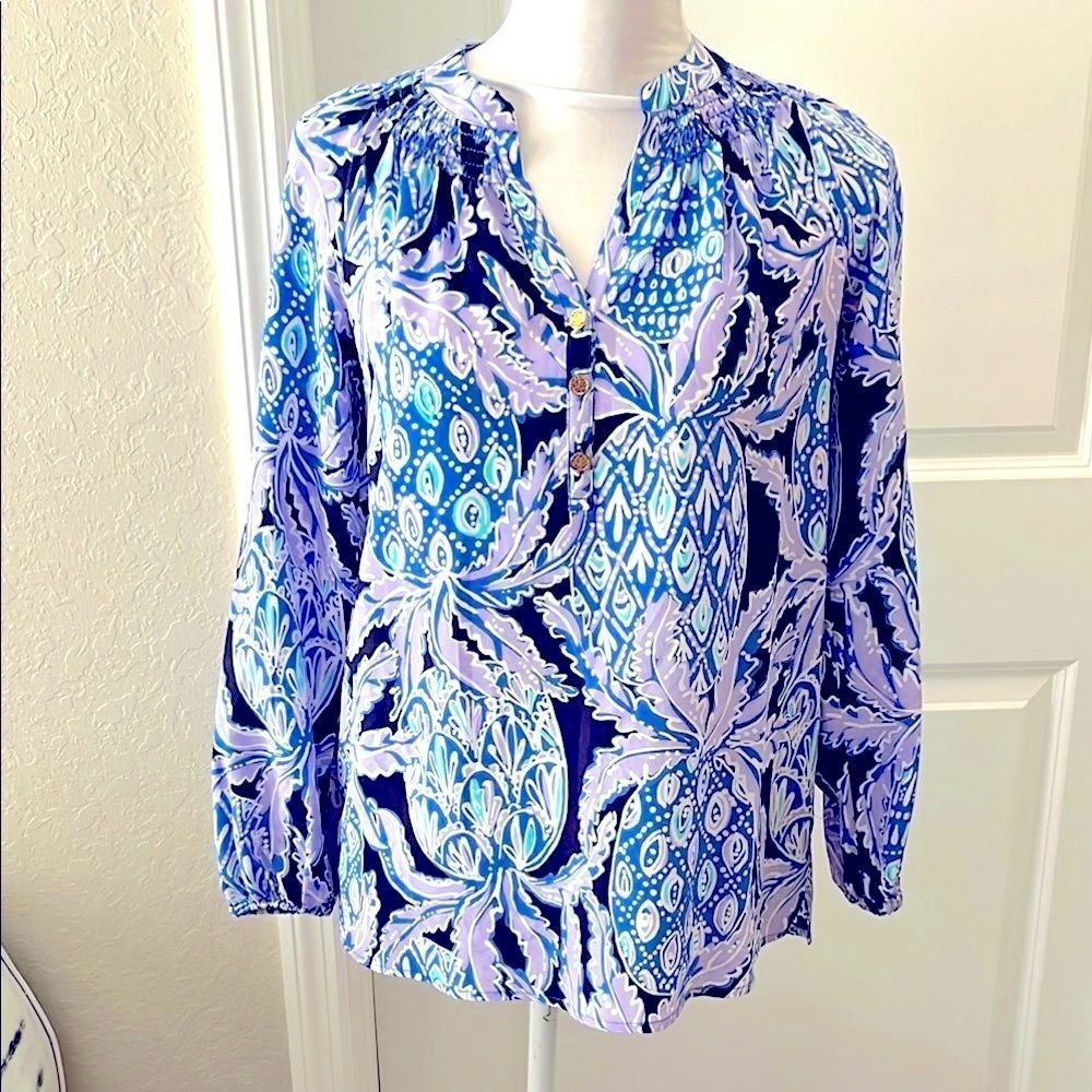 Lilly Pulitzer Elsa Lilac Verbana Pop up Coco Safari Purple Pineapples NWOT